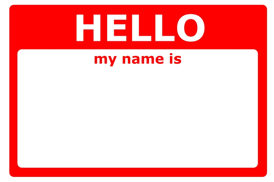 blank introduction badge