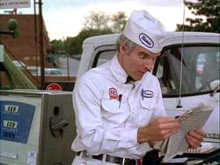 Steve Martin as his character from the move, The Jerk, gets excited that the new phonebooks are here